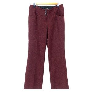The Limited Cassidy Fit pants 4R wool blend maroon